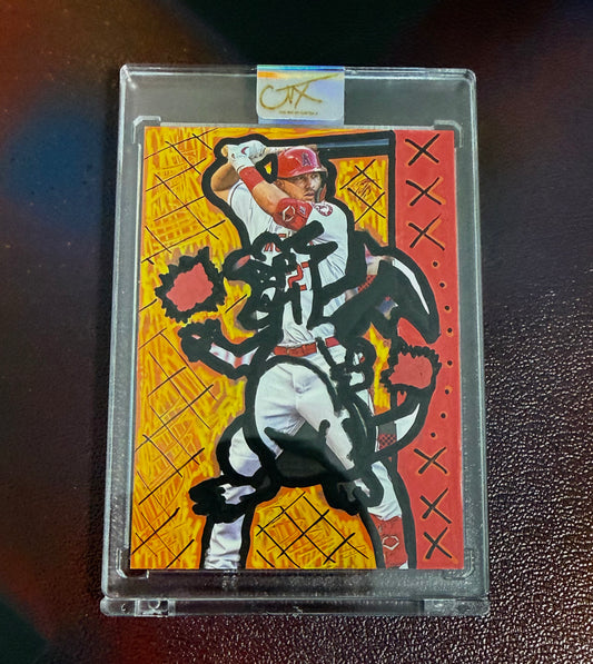 Mike Trout x Charizard 1/1 Hand Painted Trading Card