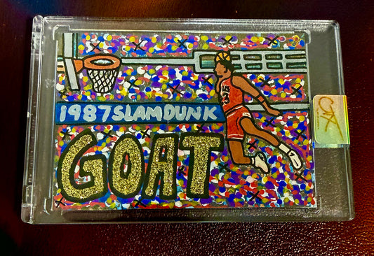 Michael Jordan x GOAT 1/1 Hand Painted Trading Card