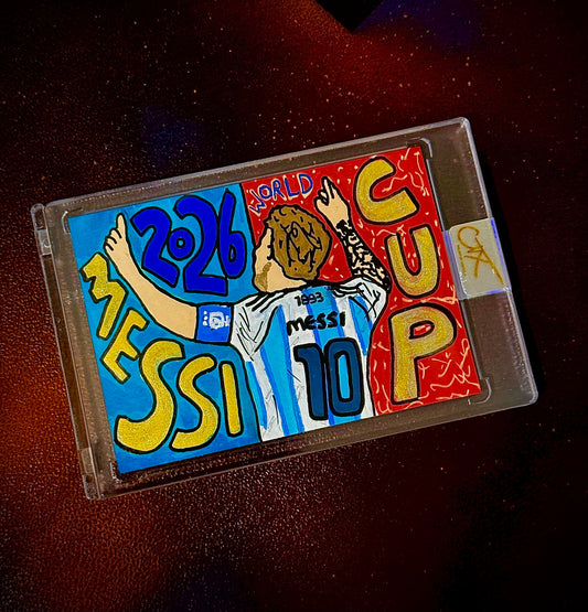Lionel Messi x 2026 World Cup 1/1 Hand Painted Trading Card