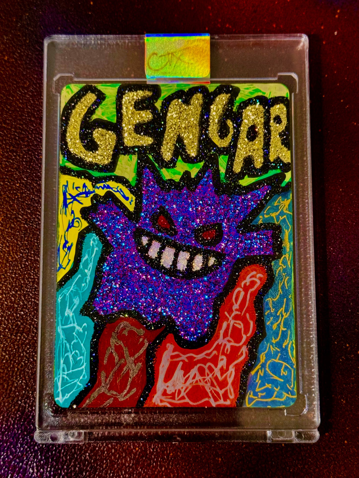 GENGAR Icy X Pokemon 1/1 Hand Painted Trading Card