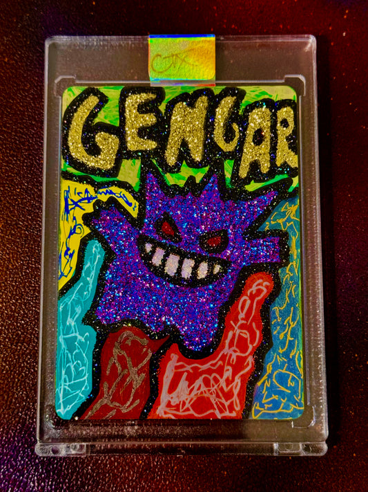 GENGAR Icy X Pokemon 1/1 Hand Painted Trading Card