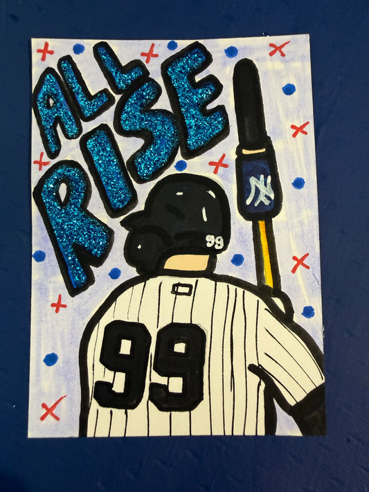 Aaron Judge Original 1/1 Hand Drawn Art Card