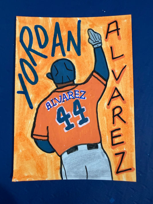 Yordan Alvarez Original 1/1 Hand Drawn Art Card
