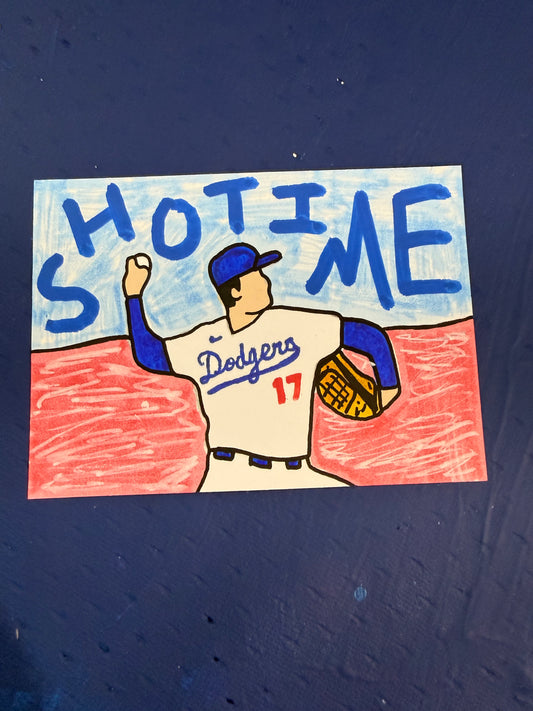 Shohei Ohtani Original 1/1 Hand Drawn Art Card
