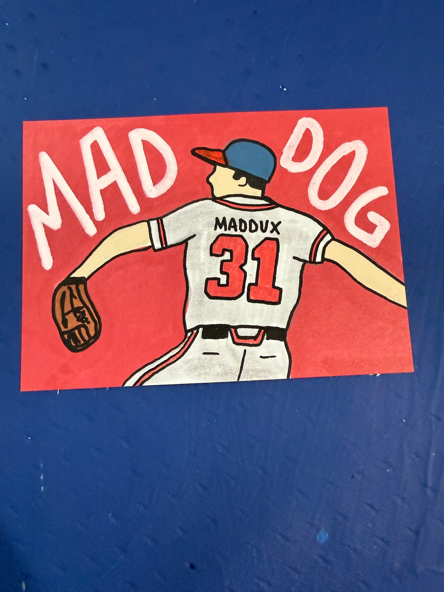 Greg Maddux Original 1/1 Hand Drawn Art Card
