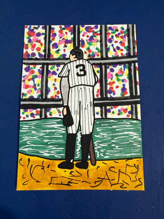 Babe Ruth Original 1/1 Hand Drawn Art Card