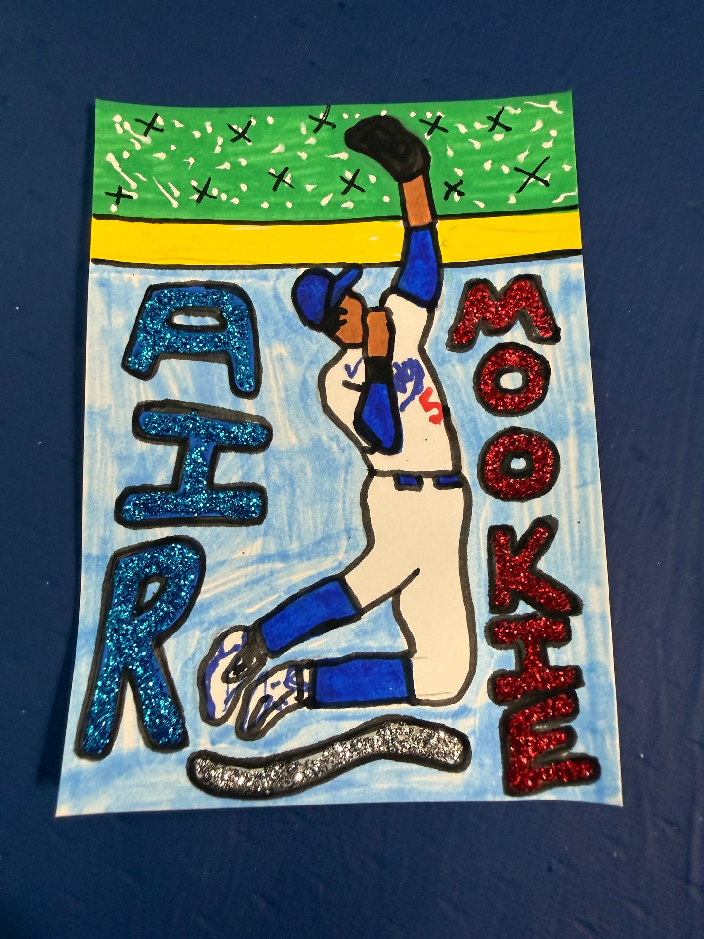 Mookie Betts Original 1/1 Hand Drawn Art Card