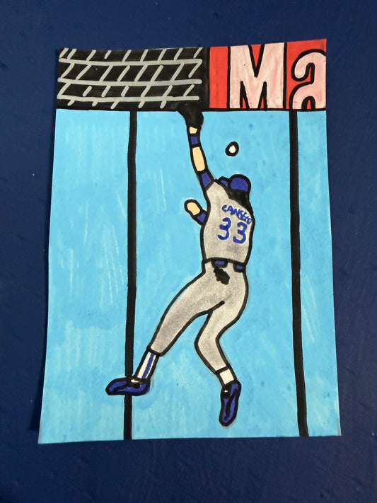 Jose Canseco Original 1/1 Hand Drawn Art Card