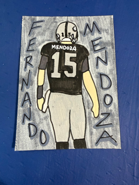 Fernando Mendoza Original 1/1 Hand Drawn Art Card