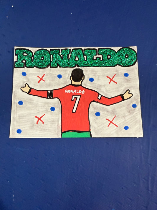 Cristiano Ronaldo Original 1/1 Hand Drawn Art Card