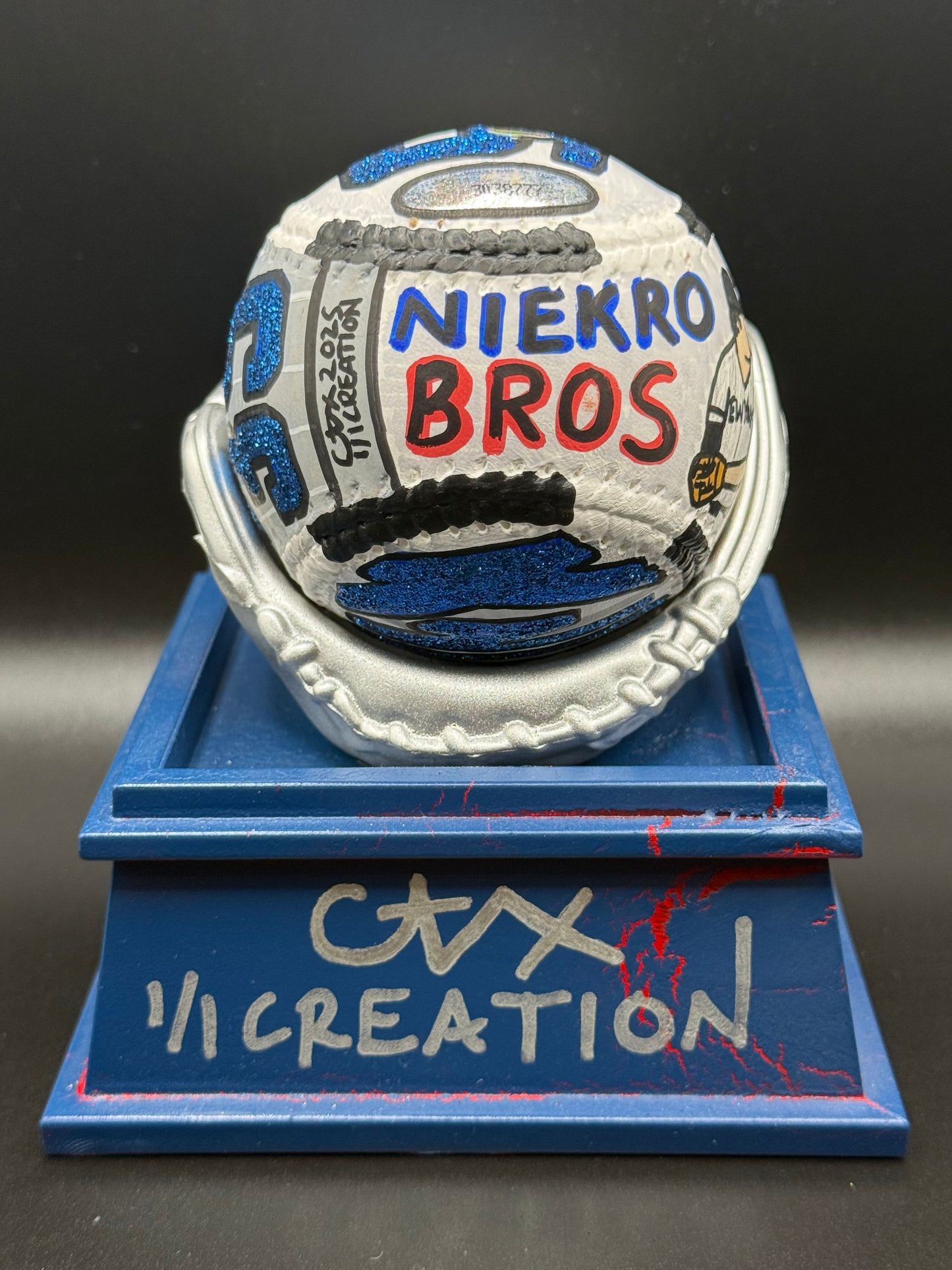 Phil Niekro/Joe Niekro Autographed CARTER X 1/1 Baseball - MLB Holo