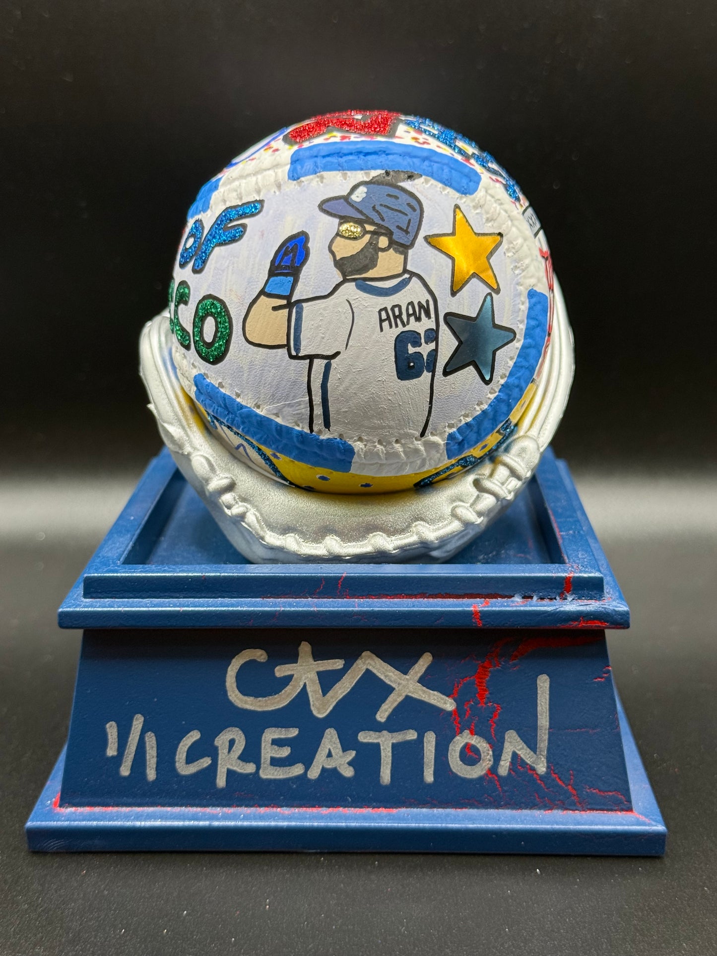 Jonathan Aranda Autographed CARTER X 1/1 Baseball - JSA Holo