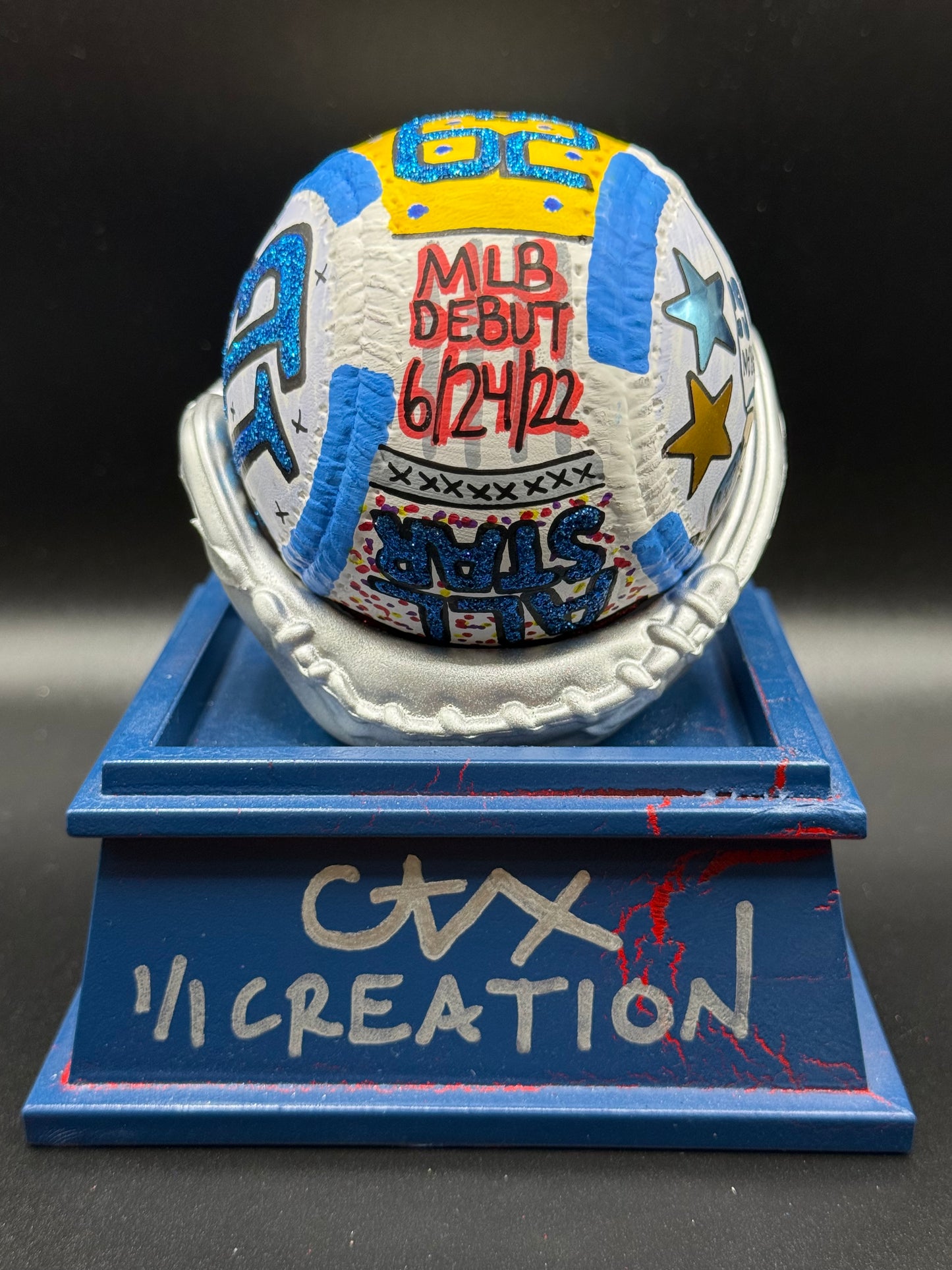 Jonathan Aranda Autographed CARTER X 1/1 Baseball - JSA Holo