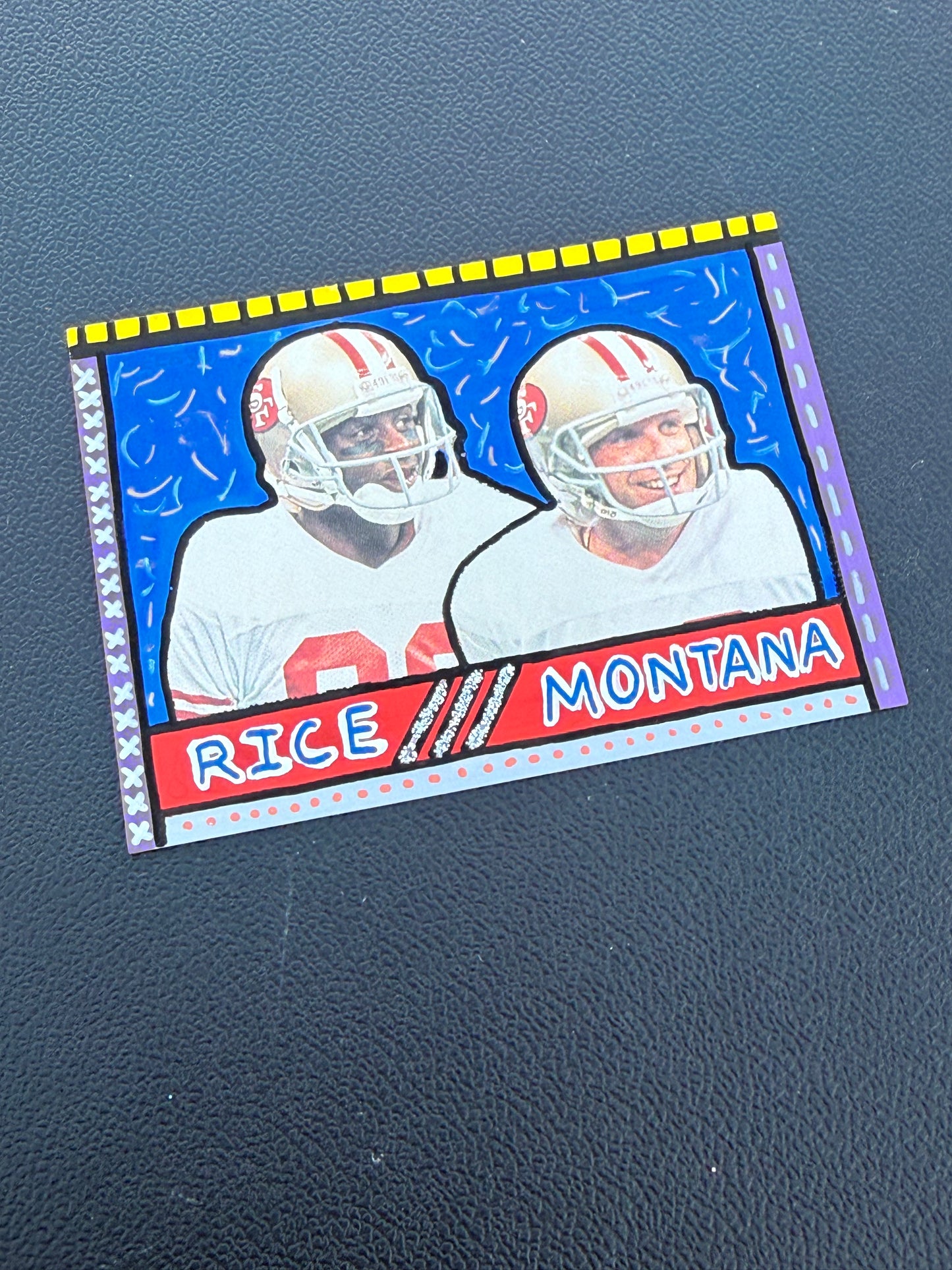 Jerry Rice & Joe Montana 2.0 Collection 1/1 Art Card 49'ers