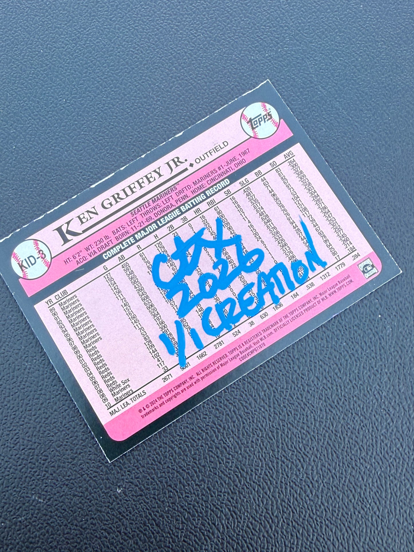 Ken Griffey Jr 2.0 Collection 1/1 Art Card Mariners