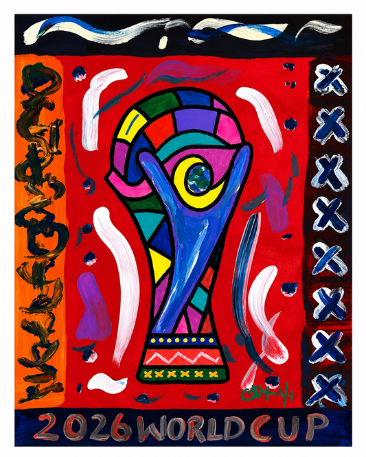 2026 World Cup 9X12 Original 1/1 Mixed Media Artwork