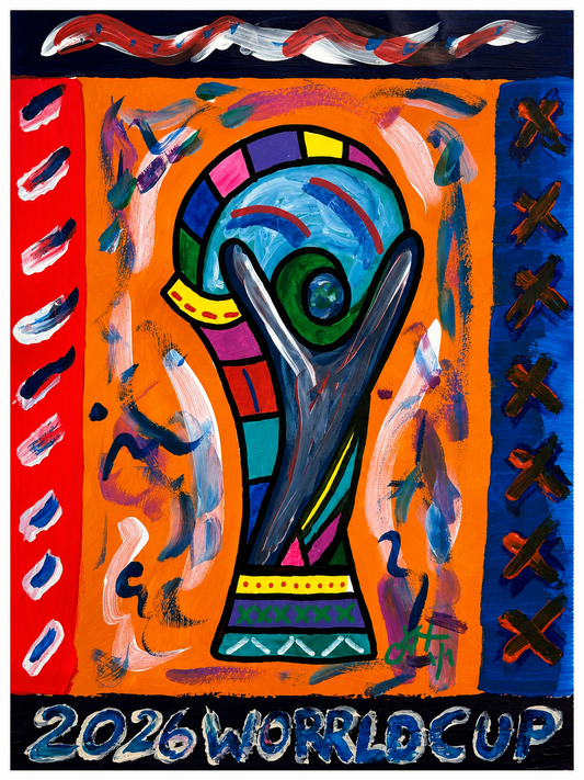 2026 World Cup 9X12 Original 1/1 Mixed Media Artwork