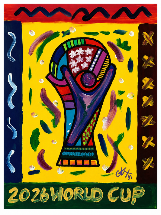 2026 World Cup 9X12 Original 1/1 Mixed Media Artwork