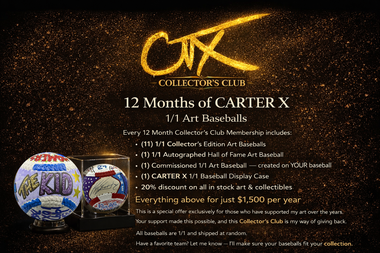 12 Month CARTER X Collector's Club Membership