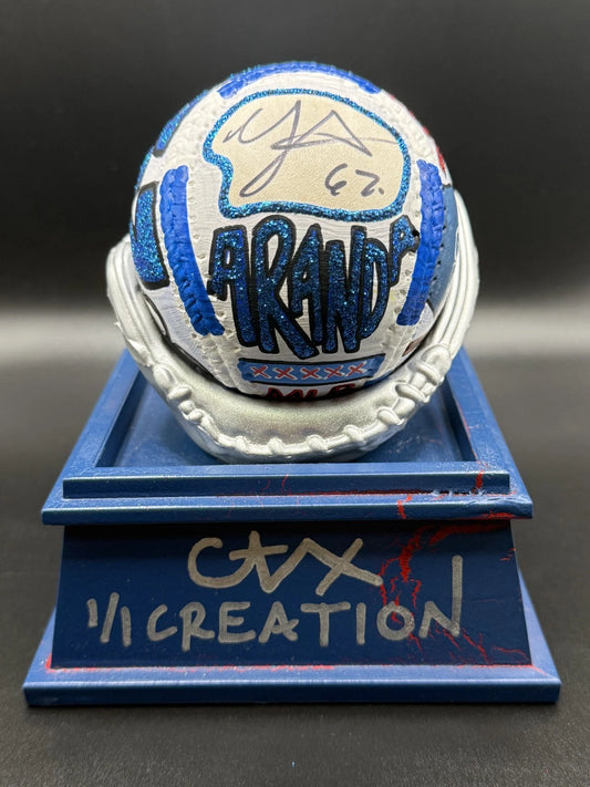 Jonathan Aranda Autographed CARTER X 1/1 Baseball - JSA Holo