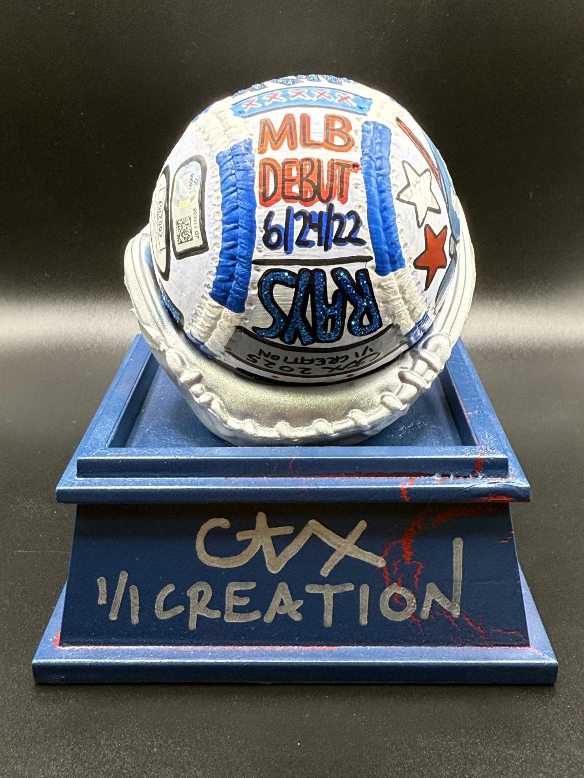 Jonathan Aranda Autographed CARTER X 1/1 Baseball - JSA Holo