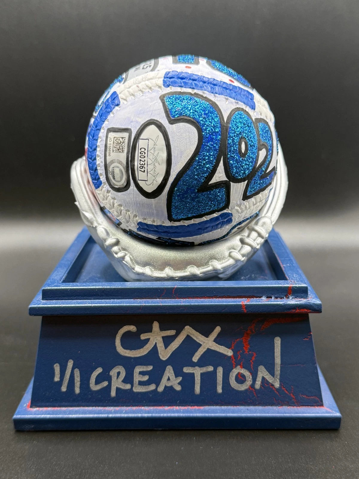 Jonathan Aranda Autographed CARTER X 1/1 Baseball - JSA Holo