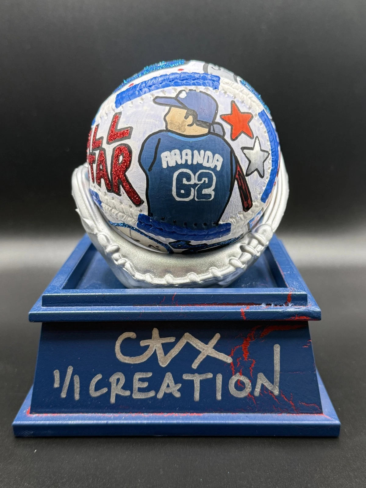 Jonathan Aranda Autographed CARTER X 1/1 Baseball - JSA Holo